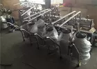 220V Removable Aluminum Bucket Mobile Milking Machine For Cow / Goat / Sheep