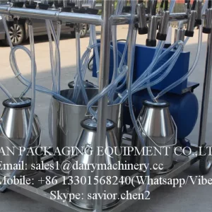 Stainless Steel 4 Buckets Goat Milking Machine With High Speed