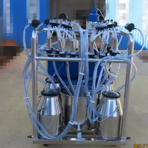 Stainless Steel 4 Bucket Milking Machine With 1440 r / Min Motor Speed