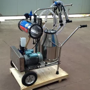 220v , 40-60Hz Electric Motor Equipped Cow Milking Machine , Single Bucket Milker