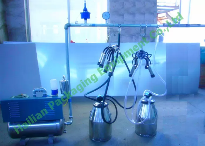 550L Vacuum Pump Portable Bucket Milking Machine for Cow with 380 Voltage - 60Hz