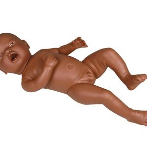 Neonate doll for nappy practice male dark skin