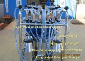 Diesel Engine And Electric Motor Cow Milking Machine With Jetter Tray Washing_3