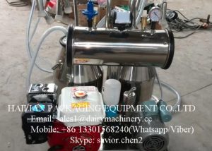 Cow Milking Machine With Gasoline Engine and Electric Motor For Dairy Farm_2