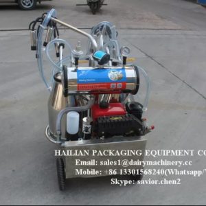 Surge Vacuum Mobile Milking Machine For Cow , Single or Double Bucket_1
