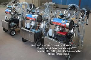 Small Single Cow Mobile Milking Machine With Diesel Engine And Vacuum Pump_2