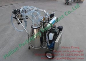 Two Inox Buckets Gasoline Vacuum Milking Equipment for Dairy Cattles Milking_1