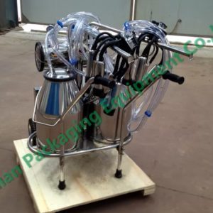 Movable Electric Goat Milker Two Buckets , portable milking machine_2