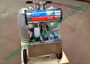 Movable Electric Goat Milker Two Buckets , portable milking machine_4